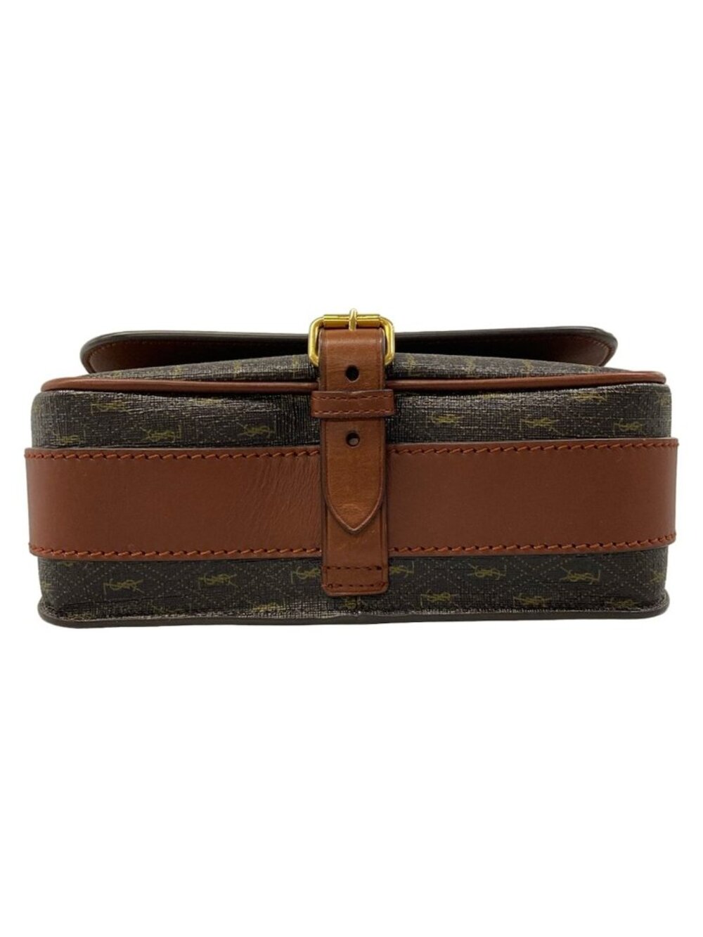 Saint Laurent Paris Shoulder Bag Monogram Satchel Dark Brown Leather - Picture 5 of 15